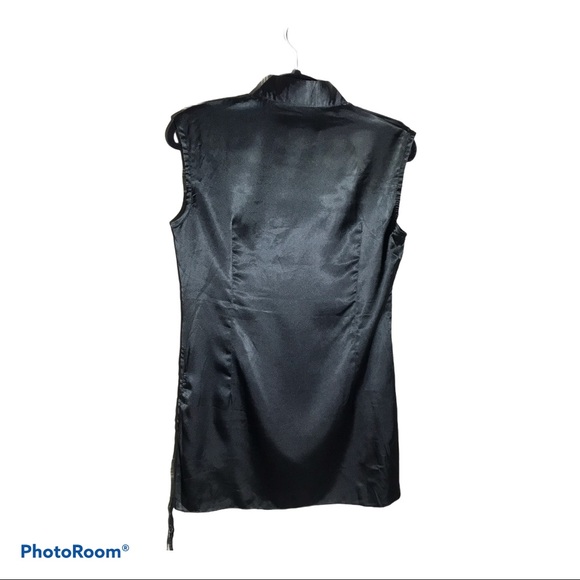 Black Satin Blouse Top - Picture 2 of 3